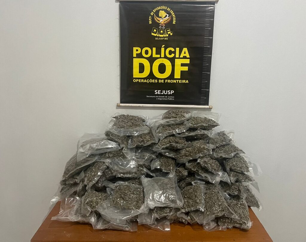 Genro e sogra que seguiam com droga para o Paraná são presos pelo DOF na MS-295