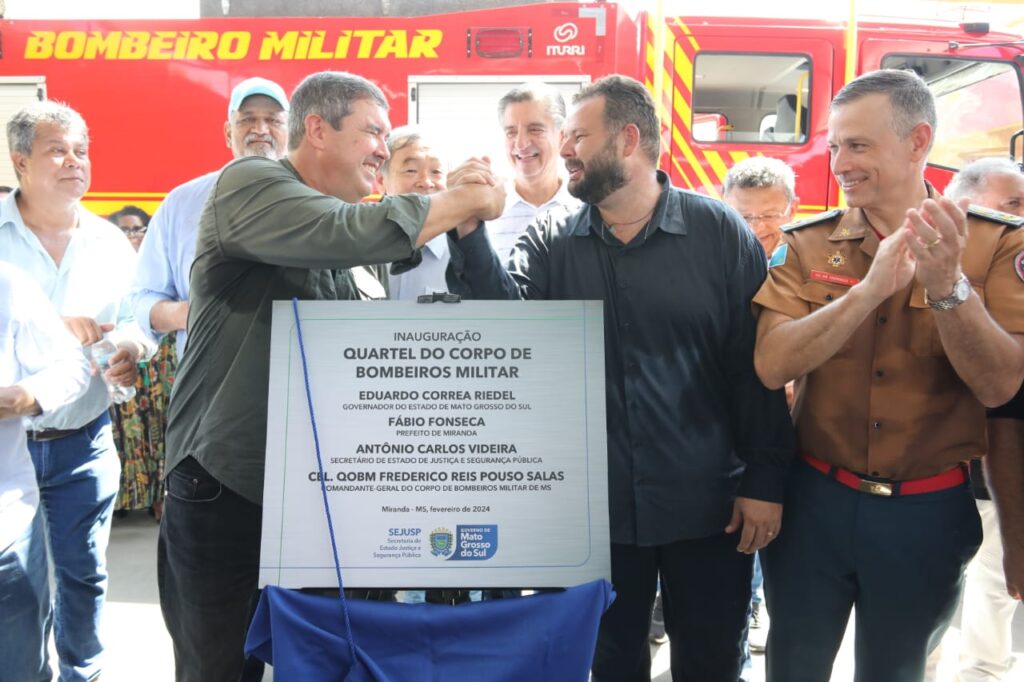 Para reforçar combate a incêndios no Pantanal, Governo de MS inaugura Corpo de Bombeiros em Miranda