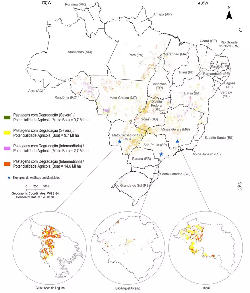 MS tem 4,3 milhões de hectares com algum nível de degradação no solo