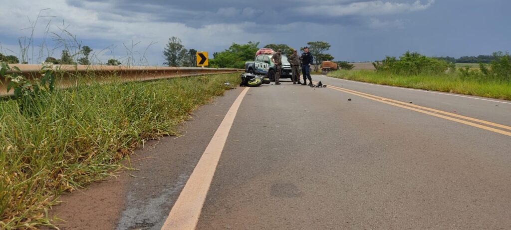 Homem morre em acidente de moto próximo ao córrego Panduí em Amambai