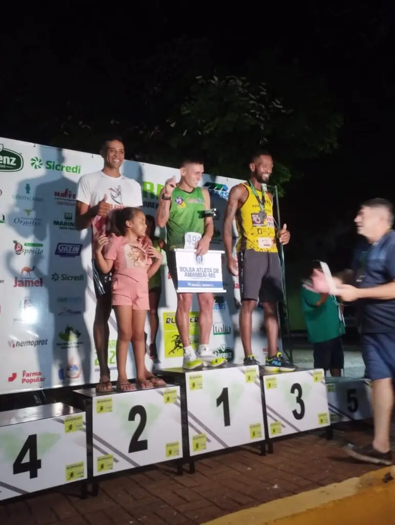 Atleta de Amambai garante 1º lugar no pódio em corrida pedestre em Mundo Novo