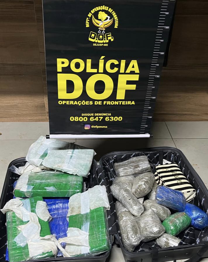 Mulher que seguia com drogas para Minas Gerais é presa pelo DOF em Paranhos