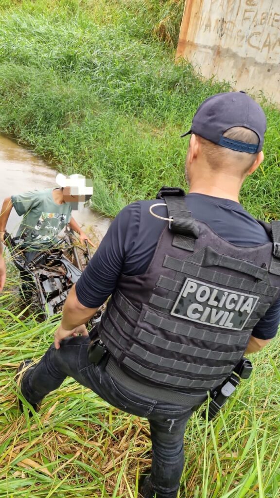 Em Tacuru, Polícia Civil recupera moto furtada do pátio do Detran e prende dois indivíduos