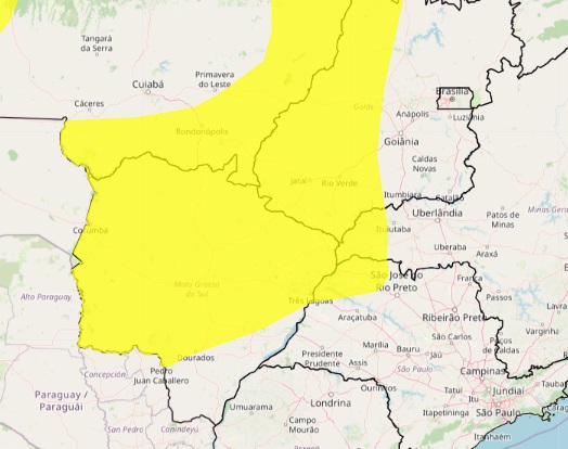 Dourados e outras cidades de MS estão em alerta para chuvas intensas