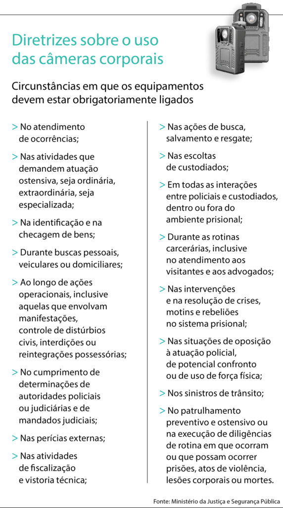 Uso de câmeras no Estado deve iniciar após teste da PF de Brasília