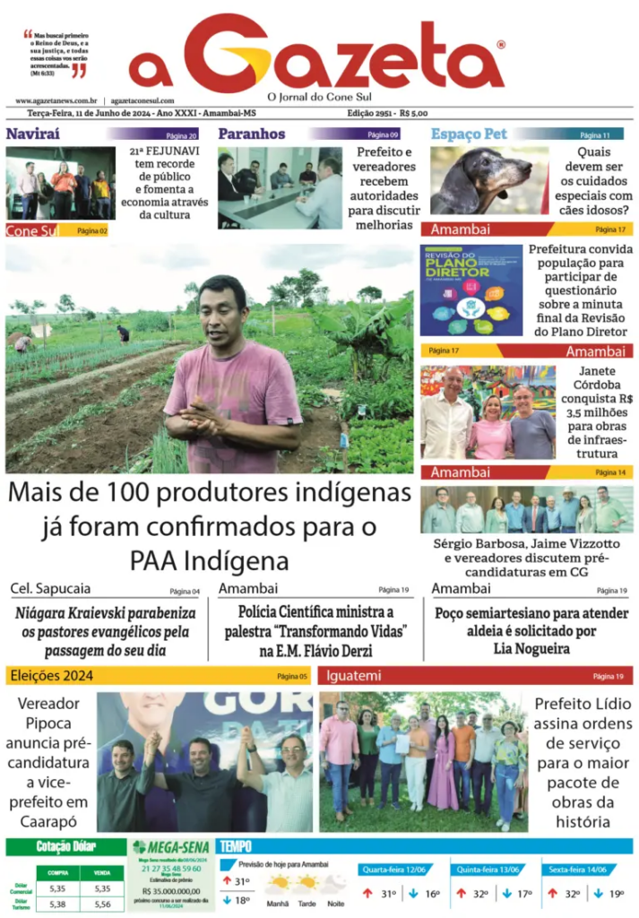 Jornal A Gazeta – Edição de 11 de junho de 2024
