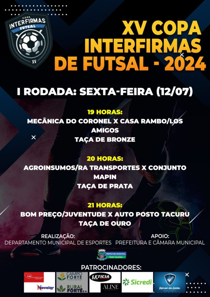 XV Copa Interfirmas de Futsal começa nesta sexta-feira (12) em Sete Quedas