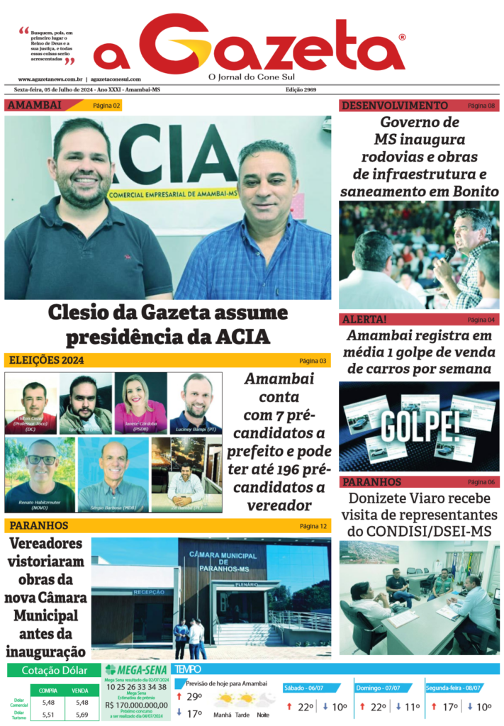 Jornal A Gazeta – Edição de 05 de julho de 2024